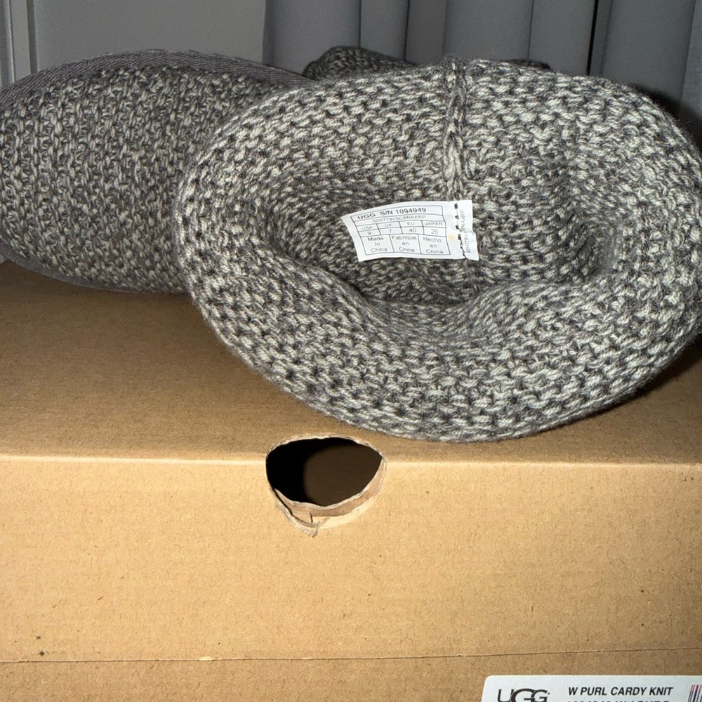 UGG Charcoal Knit Boots Size 9 - Picture 7 of 7